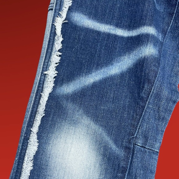 DECIBEL Jeans | Acid Wash | Distressed 
Men’s Sz 34/36 | Blue & White | Grunge - Picture 7 of 9